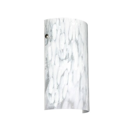 Besa Lighting Tamburo 7 Wall Sconce, Carrera, Satin Nickel Cap Finish, 1x75W Incandescent 704219-SN